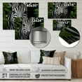 thumbnail image 4 of Designart "Striking Patterns on a Zebra III" Animals Zebra Metal Wall Art, 4 of 5