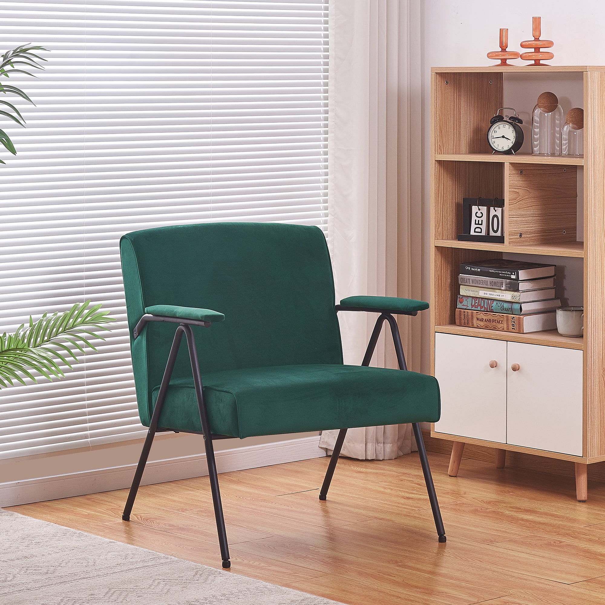 Yardi Yard Accent Arm Chairs for Bedroom, Comfy Reading Chair Upholstered Single Sofa Green Yardi Yard Accent Arm Chairs for Bedroom, Comfy Reading Chair Upholstered Single Sofa Green