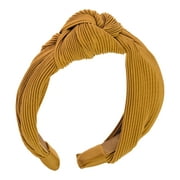Wild Primrose by Scunci Silk-like Textured Knot Fashion Headband in Desert Gold, 1ct