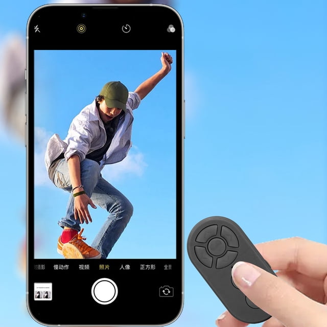 Camera Remote Shutter, Wireless Phone Remote Control Selfie Button with Type C Rechargeable, for Photos and Videos, Portable Bluetooths Remote Control TIKTok Page Turner