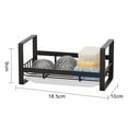 thumbnail image 2 of Waterproof Draining Rack Stainless Steel Sink Draining Rack Countertop Drying Rack with Tray Design Quick Drainage Anti-slip Punch-free Installation, 2 of 8