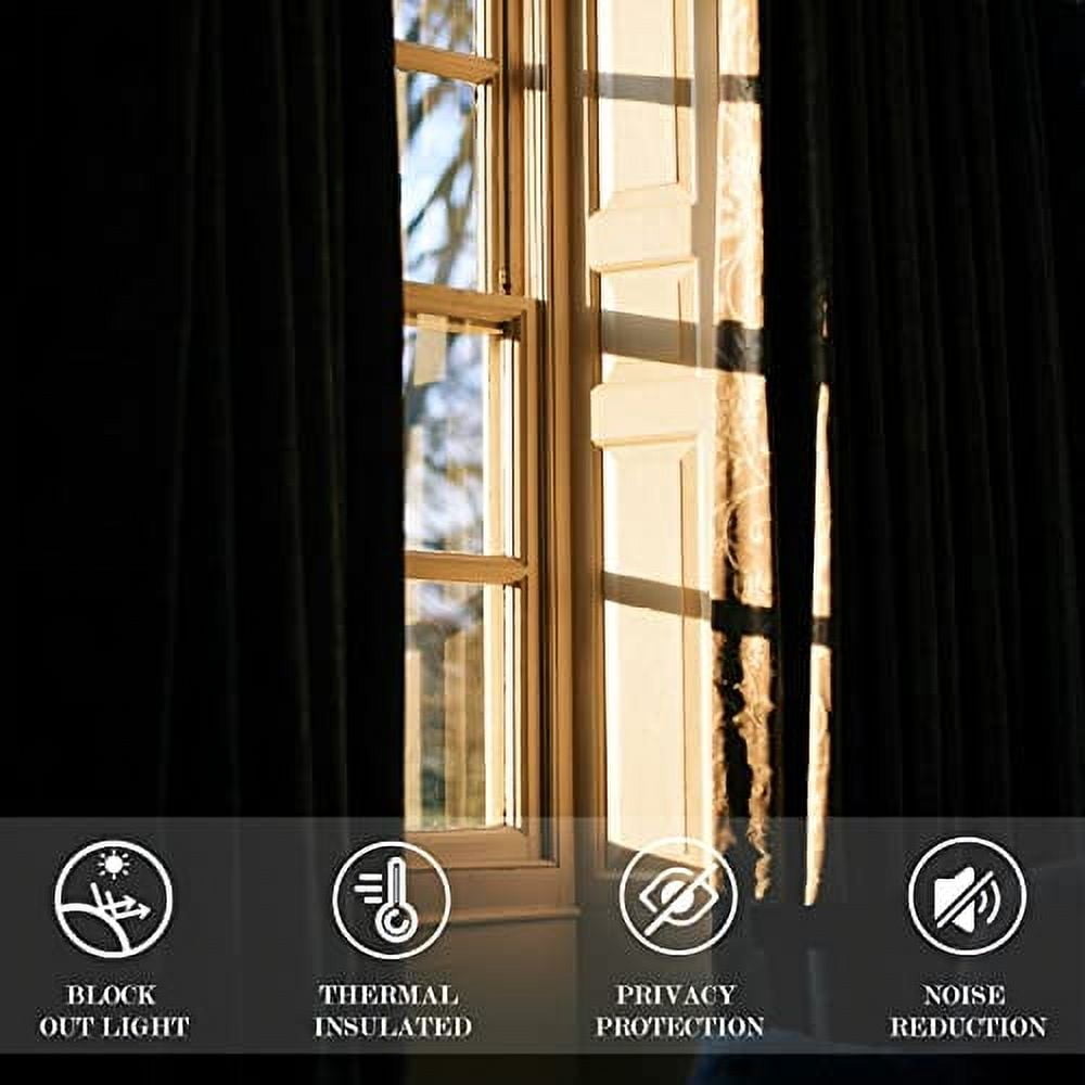 DWCN Ombre Blackout Curtains–Damask Patterned Thermal Insulated Noise Reducing Grommet Curtains for Bedroom Living Room, 55 x 69 Inches, Set of 2 Panels with Tiebacks, Navy Blue