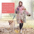 thumbnail image 4 of Wearable Oversized Blanket,Pioneer Flower Floral Print Pattern Wearable Blanket Hoodie for Adults,Cozy Hooded Blankets with Super Pockets,Super Warm Fuzzy Pullover for Women & Men, 4 of 6