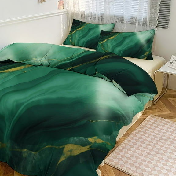 Abstract Colored Marble Bedding Set Couple Bedclothes Pillowcase Customized Home Textiles Bed Set for Bedroom Decoration