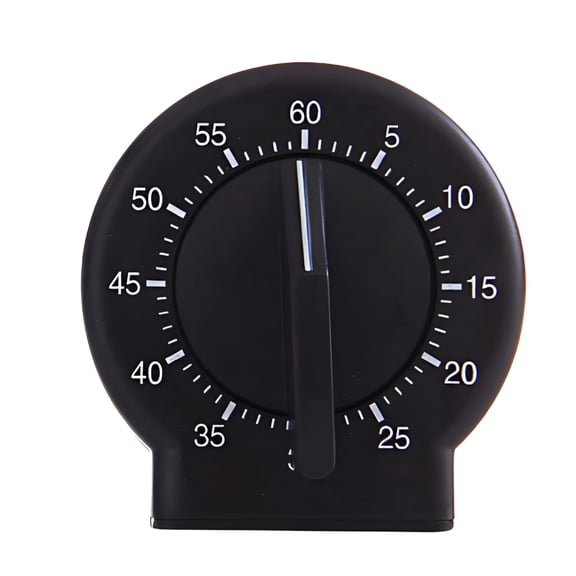 GJX 60 Minute Wind Up Timer,from 0 to 60 Minutes,Loud Alarm Clock,Mechanical Kitchen Timer for Cooking Baking and Kitchen Management,Black