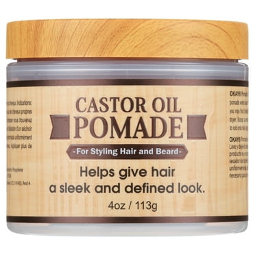 Okay Pure Naturals Castor Oil Beard and Hair Growth Oil, All-Natural Formula for Men, 4 oz