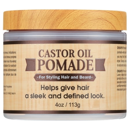 Okay Pure Naturals Castor Oil Beard and Hair Growth Oil  All-Natural Formula for Men  4 oz