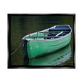 thumbnail image 2 of Stupell Industries Green Rowboat Canoe Floating Lake Dock Photography Photograph Luster Gray Floating Framed Canvas Print Wall Art, Design by Daphne Polselli, 2 of 5