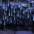 thumbnail image 2 of Solar Led Meteor Shower Light with Remote Control 30cm 8 Tube 288 LEDs Waterproof Hanging Snowfall LED Lights Hanging Falling Rain Lights for Wedding Christmas Garden Tree Home, 2 of 7