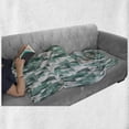 thumbnail image 6 of Geometric Forest Soft Flannel Fleece Throw Blanket, Simplistic Winter Forest Xmas Season Grunge Effect Backdrop, Cozy Plush for Indoor and Outdoor Use, 50" x 60", Reseda Green Pale Grey, by Ambesonne, 6 of 6