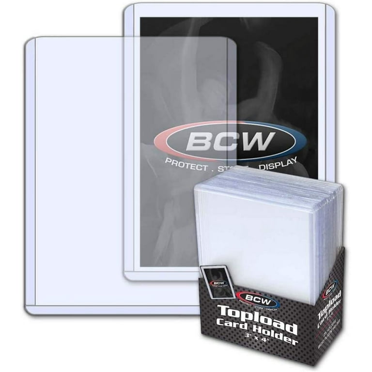 BCW 200-Count Trading Card Toploaders & Sleeves, Acid-Free, Archival, with  Lumintrail Cloth - Walmart.com