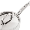 thumbnail image 3 of BergHOFF Belly Shape 4pc 18/10 Stainless Steel Skillet & Saucepan Cookware Set with SS Lids, 3 of 9