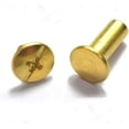 thumbnail image 5 of 50 Pcs Metal Fastening Screws Round Shank Screws Nail Posts Rivet Button Solid Belt Tack Screws for DIY Leather Decoration Bookbinding Repair Chicago Screws M5x15mm (C), 5 of 5