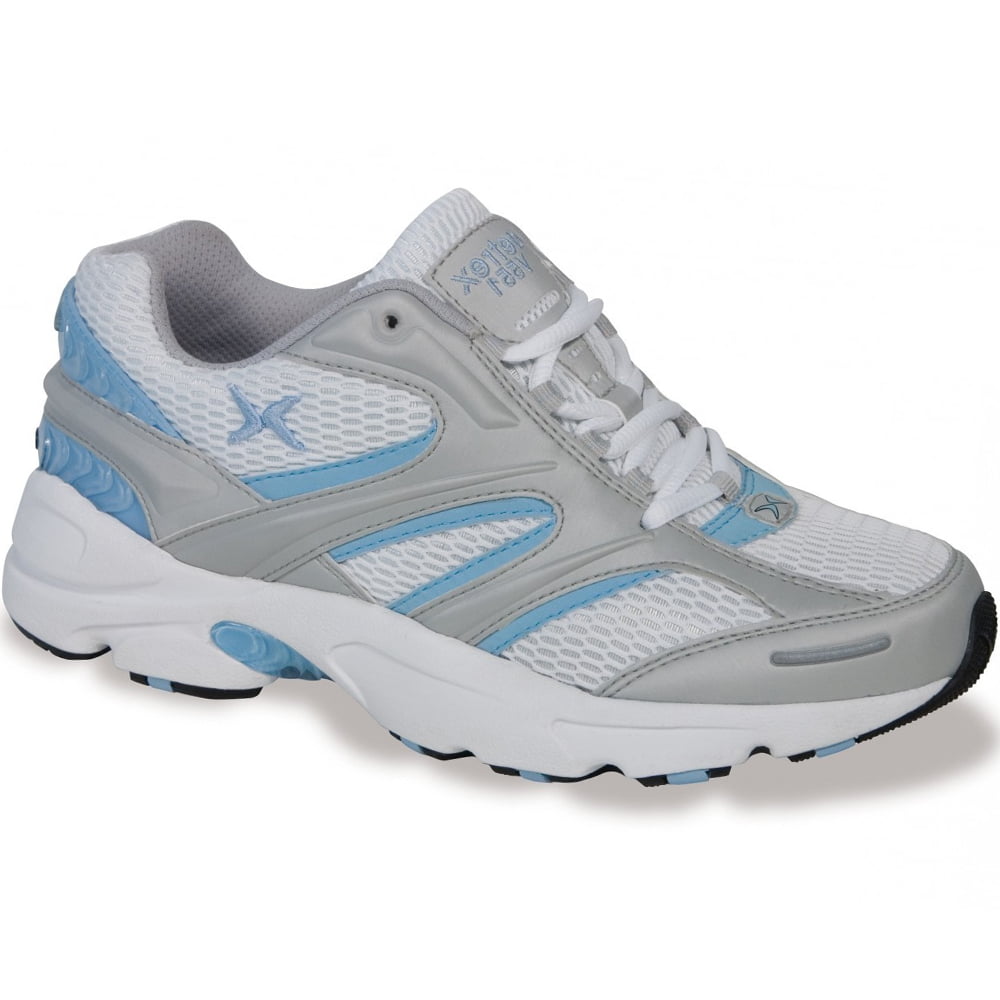 Apex V551W Women's Athletic Shoe: 5.5 Wide (D-E) Silver/Blue Lace ...