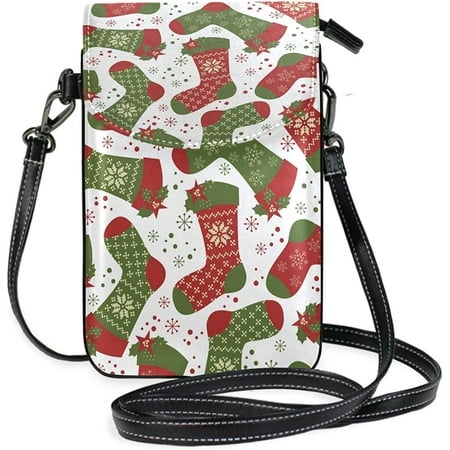 Apmemiss Small Crossbody Bags Cell Phone Purse For Women Leather Wallet Purses Credit Card Slots Lightweight Crossover Shoulder Handbags Christmas Decora