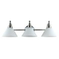 thumbnail image 3 of Safavieh Panya 7 in. H Three Light Cone Wall Sconce, Nickel/Clear, 3 of 6