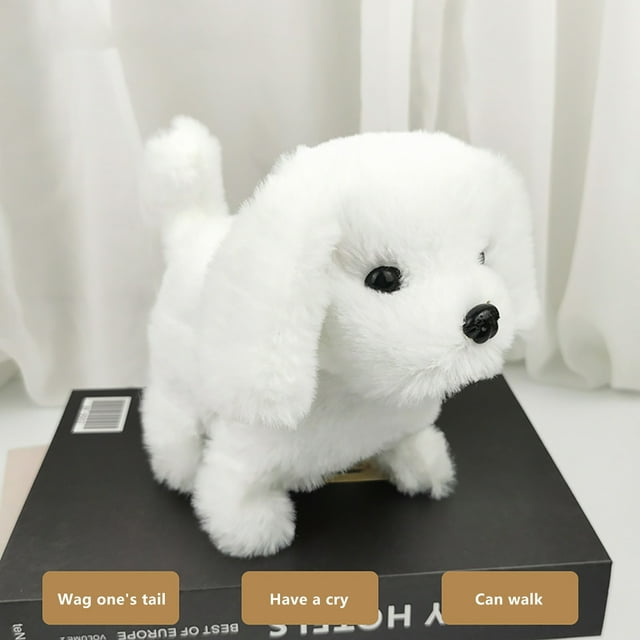 RXIRUCGD Toys Electric Puppy Simulation Plush Pet Dog Can Walk Labrador Dog Children's Toy Can Call Toy Dog