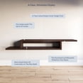 thumbnail image 4 of BELLEZE Modern Floating Wall Mounted 72" TV Console With Built-In Shelf, Space Saving Decorative Contemporary Media Storage, For Up To 100lbs - Motif (Espresso), 4 of 7
