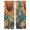 Yellow, Orange, Teal, variant on Sunflowers Kitchen Curtain for Berdoom Living Room Cafe 72 Inch Length, Farmhouse Botanical Flowers Painting Art Tiers Curtains Light Filtering Drapes Rod Pocket Window Treatment 2 Panels 52"Wx72"L