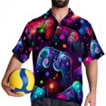 thumbnail image 4 of Game Controller Men's Casual Hawaiian Shirts, Printed Button Down Short Sleeve Summer Beach Tops with Spread Collar - Unisex, 4 of 6