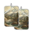 thumbnail image 7 of Yayeee Pot Holders Kitchen Heat Resistant with Pocket 7"x9.8" Cotton Oven Cooking Hot Pads, Snow Mountains, 7 of 7