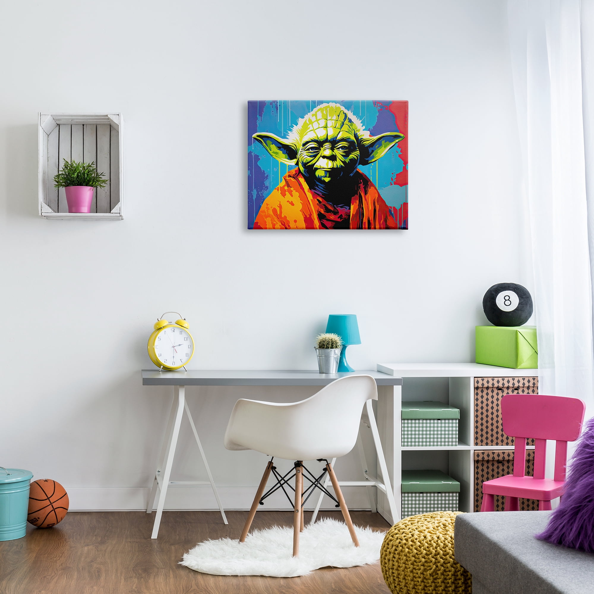 Stupell Industries Pop Style Sci-Fi Creature Fairy Tales & Fantasy Painting Gallery Wrapped Canvas Art Print Wall Art, 30 x 24