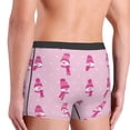 thumbnail image 6 of Salouo Pink Scarf Snowman Print Men's Boxer Briefs,Breathable Underwear Elastic Waistband Briefs for Men -X-Large, 6 of 8