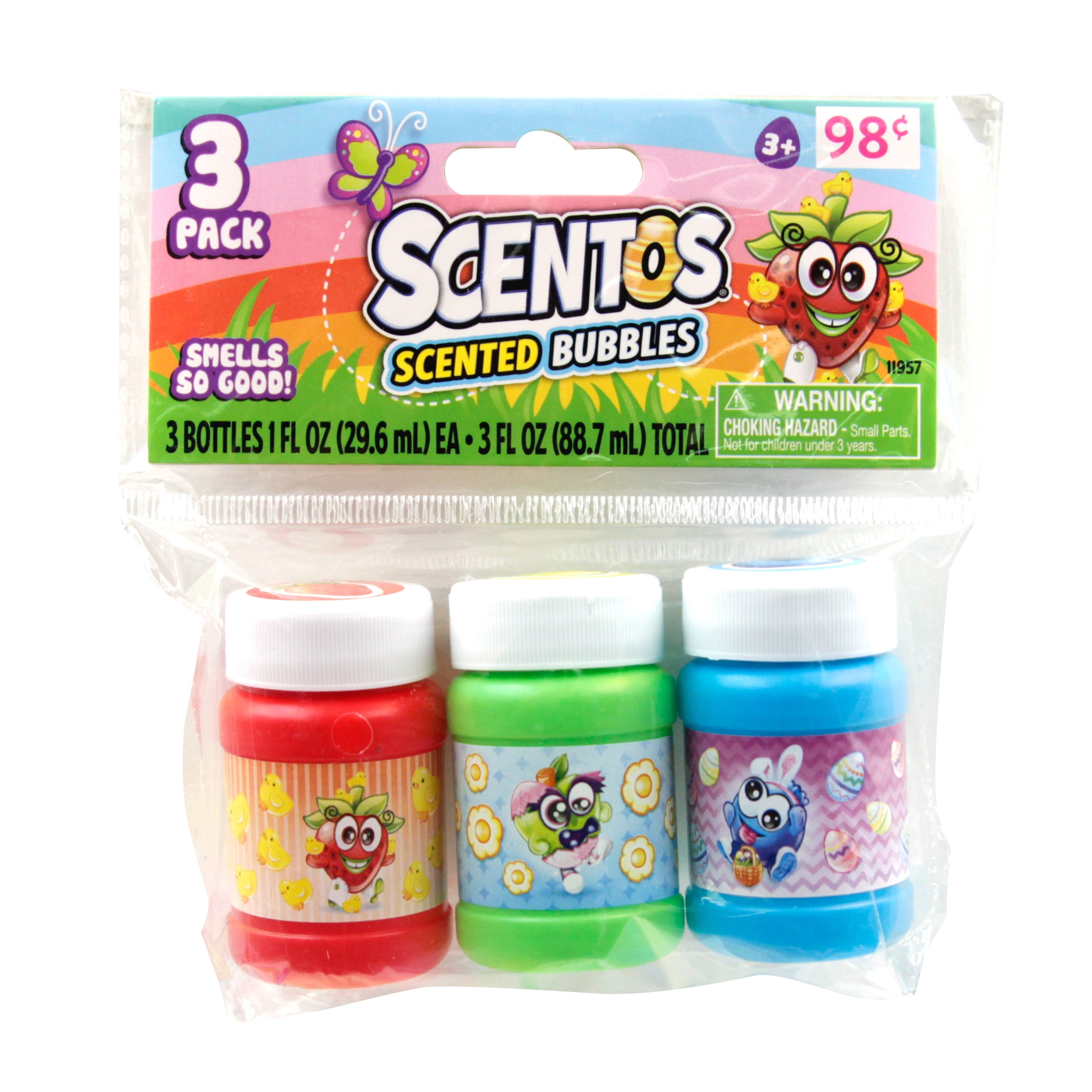 Scentos Fruity Scented 3ct 1 oz Easter Themed bottles - Great Easter Basket Stuffer - Age 3+