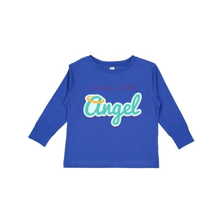 

Inktastic Grandma s Little Angel Boys or Girls Long Sleeve Toddler T-Shirt