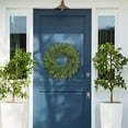 thumbnail image 5 of Large 22 Inch Real Touch Christmas Wreath - Artificial Faux Cedar & Pine Wreath for Front Door, Windows, and Mantle, All-Season Indoor Outdoor Holiday Decor, 5 of 7
