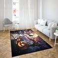 thumbnail image 4 of Spooky Halloween Night Witch Siberian Husky Glowing Pumpkins Indoor Rug Husky Dog Lover Gifts Carpet Living Bed Room Sofa Home Decor - 12015, 4 of 5