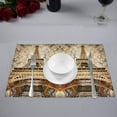 thumbnail image 2 of MKHERT Vintage Parisian Eiffel Tower in Artistic Toned Design Placemats Table Mats for Dining Room Kitchen Table Decoration 12x18 inch,Set of 6, 2 of 4