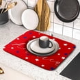 thumbnail image 5 of 4th of July Dish Drying Mats for Kitchen Counter 16×18 Inch Patriotic Red Small Microfiber Drying Mat Kitchen Accessories Dish Rack Mat Drainer Pad Washable Absorbent, 5 of 7