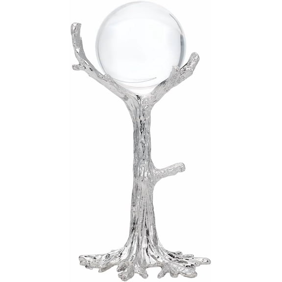 Ball Stand Tree Shaped Sphere Holder Silver Crystals Holder Rack for 8 to 10cm Spheres Display Stand Metal Stone Ball Base Ornament for Home Office Photography Props Gemstone DIY