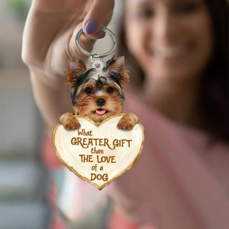 1Pc Acrylic Yorkshire Terrier Dog Key Chains Yorkie Keychain Women Girl Handbag Charms Jewelry Walmart