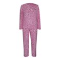 thumbnail image 1 of Pijama Simply Basic Dama Talla CH Set 2 piezas Corazones Animal Print Rosa, 1 of 4