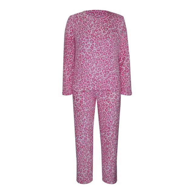 Pijama Simply Basic Dama Talla CH Set 2 piezas Corazones Animal Print Rosa
