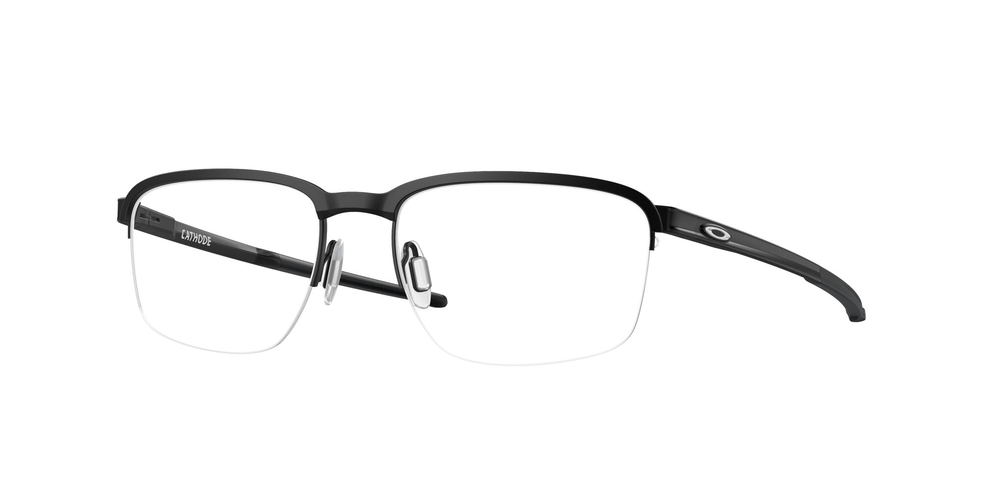 Oakley Unisex Size 54 Rectangular Cathode Optical Glasses, Satin Black/Demo Lens