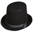 thumbnail image 2 of Dozen Black Magician Butler Formal Gentleman Top Hat Costume Accessory, 2 of 2