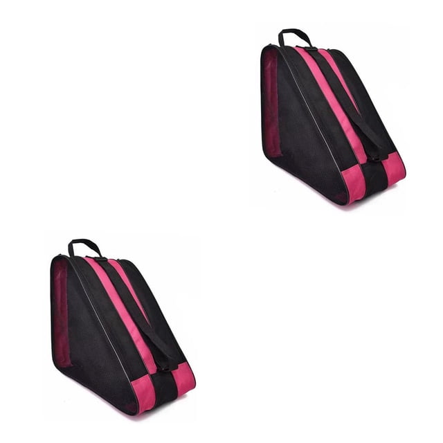 Sonducket Patines de malla lateral para patines, bolso para zapatos, protectora, bolsa para zapatos de patín, compartimento de colección en Rosado 2piezas Sonducket CBP265176