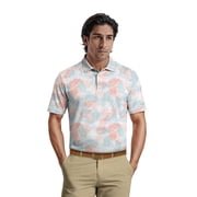 Men's & Big Men's Performance Crosshatch Tropical Short Sleeve Polo Shirt, up to 5XL