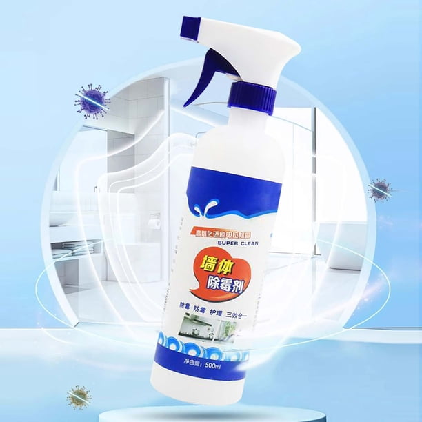 Limpiador de espuma multiusos en aerosol 500 ml Quitamanchas de pared y techo Fórmula sin enjuague Solución de limpieza profunda para baño Azulejos de cocina Espejos de vidrio Fregaderos Fuerza