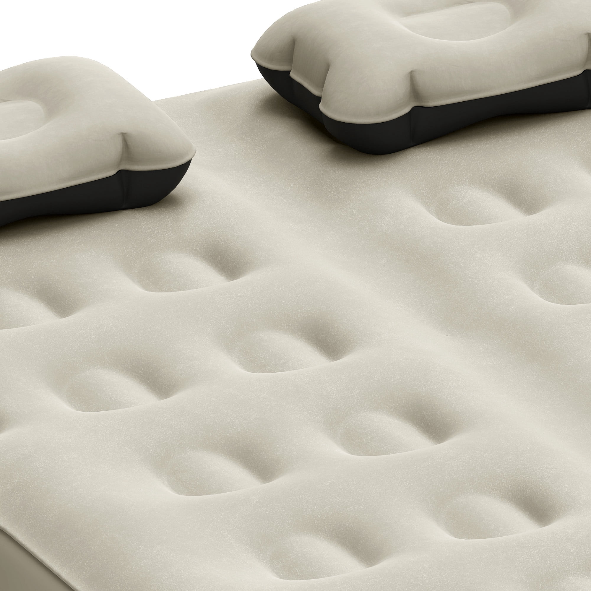 Uforic Inflatable Car Air Mattress with Pump, Portable SUV Air Bed with Pillows for Camping, Home, Travel, Gray