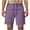 Purple, variant on yillto Mens Summer Shorts 7 Inch Elastic Waist Drawstring Loose Breathable Causal Shorts with Pockets