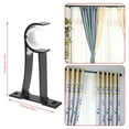 thumbnail image 6 of 4 Pack Single Curtain Rod Brackets for Drapery Rod Aluminum Alloy Heavy Duty Curtain Rod Holders (Black), 6 of 8