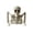 B, variant on Homellea Painted White Half Skeleton Halloween Prop, 9.45 Inch Plastic Tabletop Skeleton Torso For Mantel, Shelf, Desk, Haunted House, Graveyard Scene, Party Table And Spooky Decor