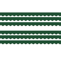 Teacher Created Resources Pine Green Scalloped Border Trim, 35 Feet Per Pack, 6 Packs
