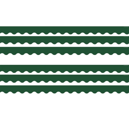 Teacher Created Resources Pine Green Scalloped Border Trim, 35 Feet Per Pack, 6 Packs