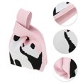 thumbnail image 3 of Unique Bargains 1 Pc Knitted Wrist Bag Portable Animal Pattern Gift Bag Pink, 3 of 5