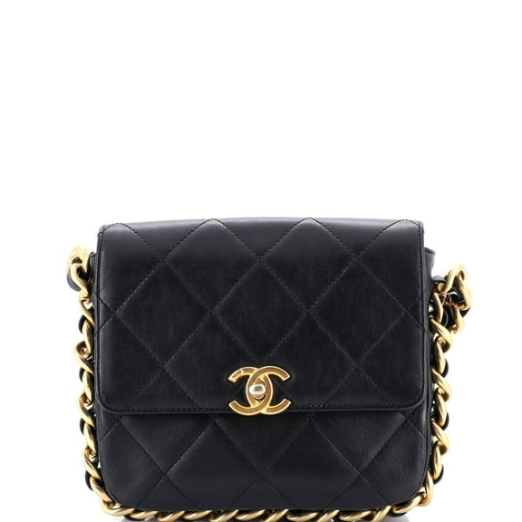 Pre-Owned Framing Chain Flap Bag Quilted Calfskin Small By Rebag